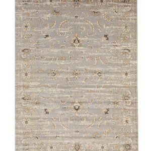 Gray Machine-made Polypropylene Traditional Distressed Bohemian Isabella Rug, 5'